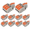 Teansic 10PCS Lever Wire Connectors,1 in 3 Out Push-in Terminal,Nylon