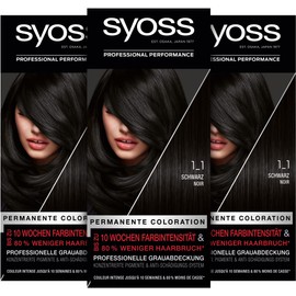SYOSS Coloration Level 3 1_1 Black, up to 10 weeks of color intensity, 3-pack (3 x 115 ml)
