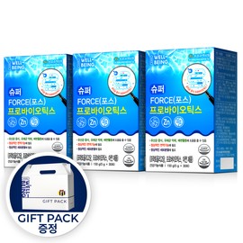 One day well-being Super Force Probiotics 1 month supply, 3 lactic acid bacteria gift pack, Lunar New Year gift set / 슈퍼 포스 프로바이오틱스 1개월분, 3개 유산균 선물팩 설날 선물세트