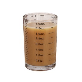 Measuring Cup Shot Glass 3 Ounce/90ML Liquid Heavy High Espresso Glass Cup Black Line (Black)