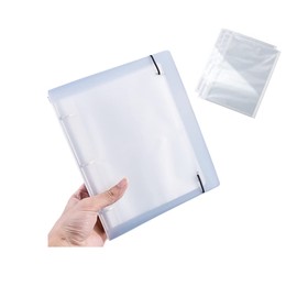 5x7 Photo Sleeves Photo Flip Book for 100 Pictures,50 Pages Card Photo Sleeve Mini Photo Album,Waterproof Pocket Photo Holder,Photo Pocket for Name Card,Photographs,Postcards,Recipe Cards (Clean)