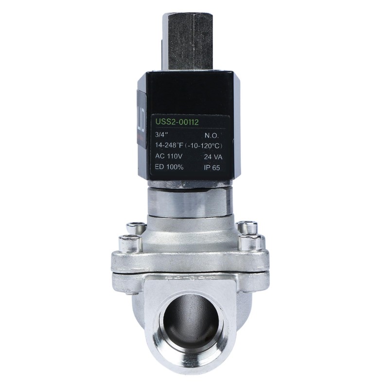 U.S. Solid 3/4 inch Solenoid Valve - Stainless Steel 110V