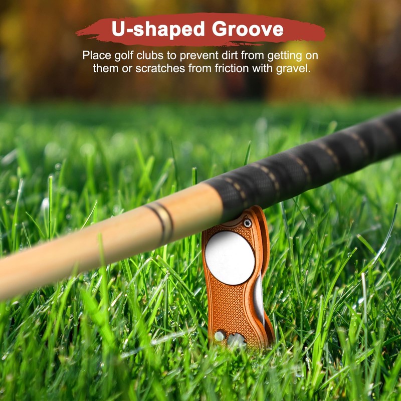 TIXIPEM Golf Divot Repair Tool- Switch Foldable Divot Tool Rack