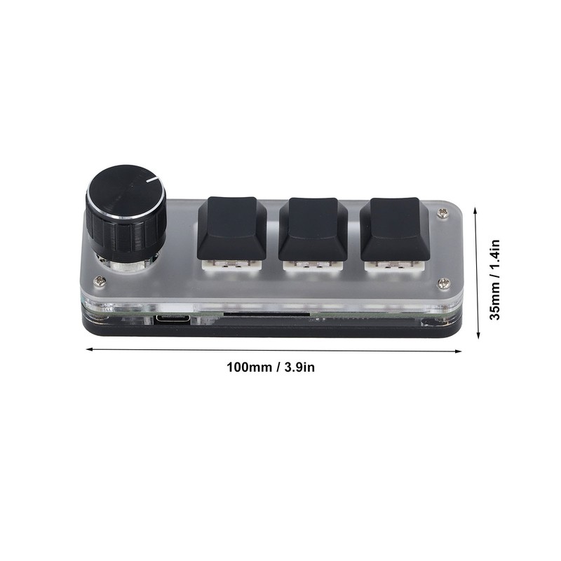 Custom Keypad 3 Key 1 Knob Mini Mechanical Keypad with
