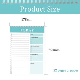 To Do List Daily Planner Things To Do Today Spiral Notebook Daily Planner Notepad for Productivity Daily To Do List Notepad Pack To Do List Notepad daily to do list notebook