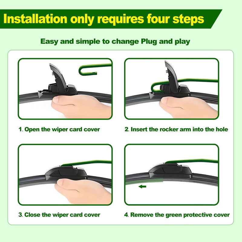 ZIXMMO OEM Quality 13in + 13in Premium All-Season Windshield Wiper