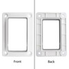 Aiwaiufu 2″ x 3.5″ White Vinyl Fence Brackets, Slotted Handrail