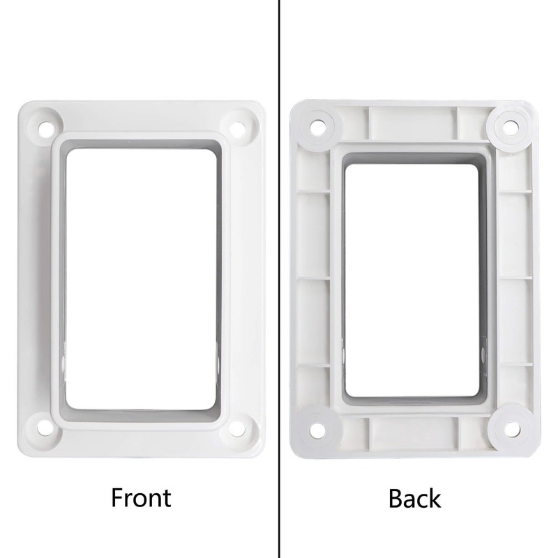 Aiwaiufu 2″ x 3.5″ White Vinyl Fence Brackets, Slotted Handrail