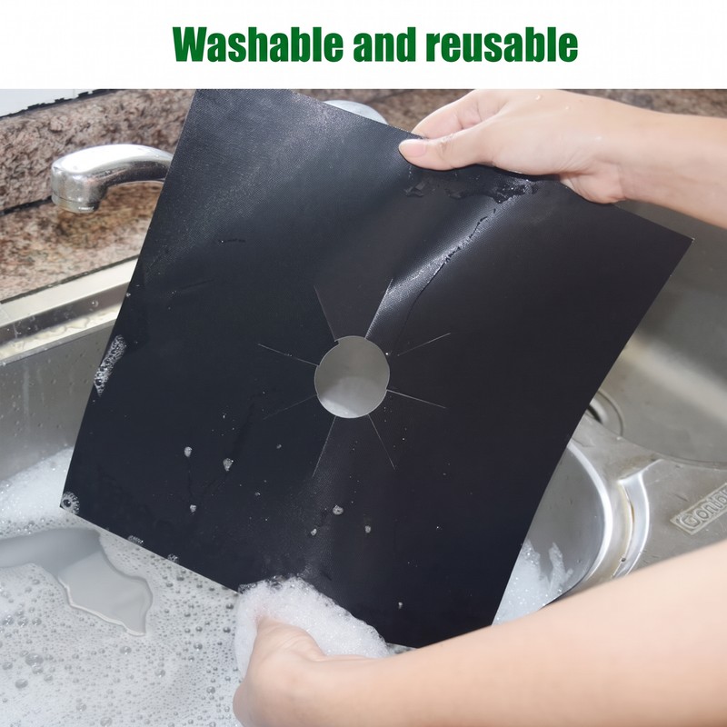 Reusable Stove Burner Covers Set 4PCS – Non-Stick Washable Gas