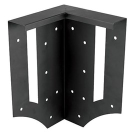 Plow & Hearth DIY Raised Garden Bed Corner Brackets - 6" L x 6" W x 10½"H | Solid Steel | Black Powder-Coated | Corrosion-Resistant | Easy Assembly | Set of 4