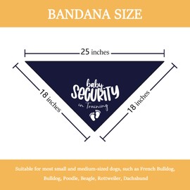 Baby Security in Training Dog Bandana Baby Announcement Pregnancy Announcement Gender Reveal Navy Bandana Photo Prop Pet Scarf Pet Accessories for Dog Lover