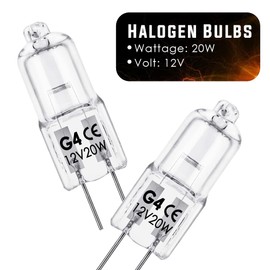 BROTOU G4 Halogen Bulbs, 20W 12V 300LM 2800K Warm White 2 Pin Clear Capsule Lamp Bulbs, Dimmable [Energy Class G] (12)