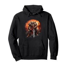 Skull Knight / Blade Warrior / The Hammer Of War Pullover Hoodie