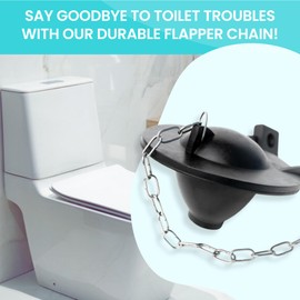 Gadgetime USA Stainless Steel Toilet Flapper Chain Pack of 4 - Universal Flapper Lift Toilet Chain Replacement Kit - Rust-Resistant Toilet Handle Chain - Fits Most Toilets, Easy Installation