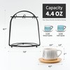 LUKA Ceramic Coffee Espresso Cups with Saucers Set with Metal