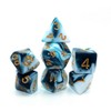 CREEBUY D&D Dice Set Teal White Dice for Dungeon and