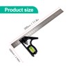 IKOPFLN Combination Square 300 mm Try Square with Spirit Level