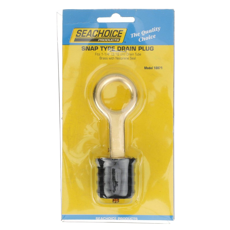 Seachoice Snap-Lock Drain Plug, Brass