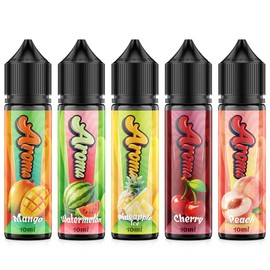Food Flavour 5 x 10 ml, Intensive Aroma Concentrate, Ideal for Baking, Food and Drinks, Easy Mixing, Vegan and No Additives