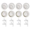 (8 Pack) Exact Replacement Dishwasher Dishrack Rollers and Studs -