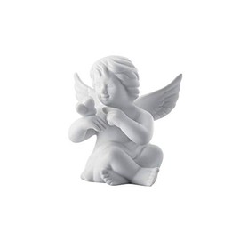 Angel Small White Matt Angel with Butterfly