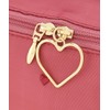 Afternoon Tea Living JL11 Embroidered Heart Open Pouch, Pink