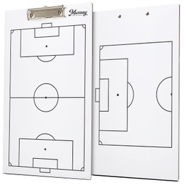 Murray Sporting Goods Soccer Dry Erase Coaches Clipboard | Double-Sided Soccer Field Clipboard Dry Erase White Board | Soccer Futbol Gift for Coach