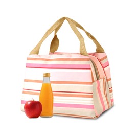 Ouqiesli Cute Small Lunch Bag Insulated Lunch Tote Bag Lunch Box (Pink)