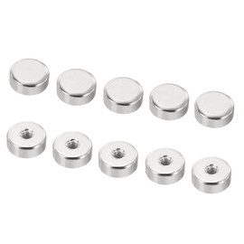 PATIKIL 10pcs M4 Cap Nuts Acorn Nut Screw Cap Insert Bolt Cover Flat Female Thread Hardware Accessories Lamp Light Fixture Silver Tone
