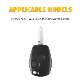 OFF WE GO Car Key Case Key Cover for Renault Clio Modus Twingo Kangoo Master Trafic Dacia Logan Sandero Opel Vivaro Movano Key Cover Key Protection Case Black Silver