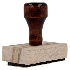 to and from - Traditional Wooden Rubber Gift Stamp - Large