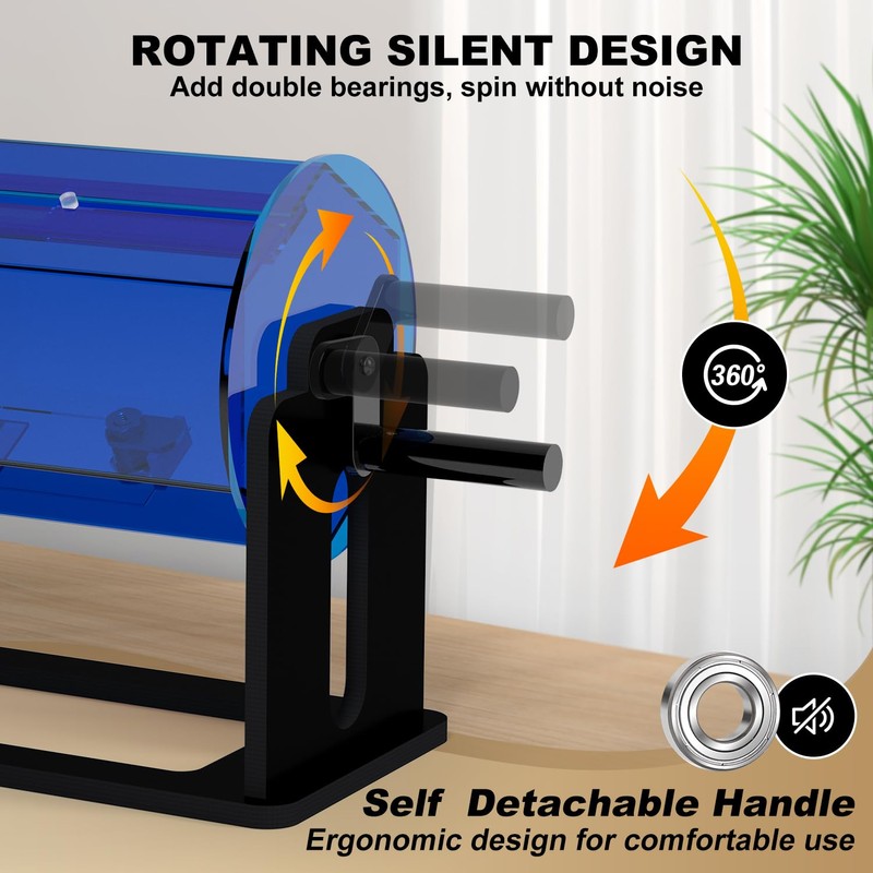 Raffle Drum, Raffle Ticket Spinner Drum with Silent Design Turning