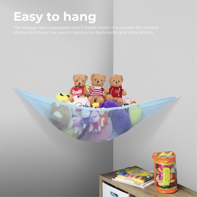 JAMES Large Toy Hammock With Net & Durable Hooks Ideal
