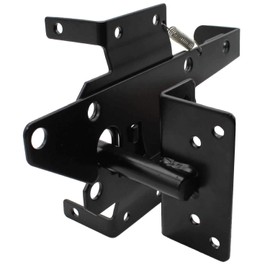 Vinyl Fence Gate Double Gate Hardware Kit Black (for Vinyl, PVC etc Fencing) - Double Fence Gate Kit has 4 Hinges, 1 Latch, and 1 Drop Rod