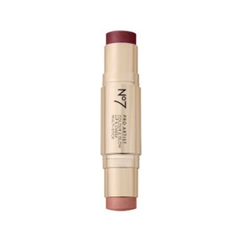 No7 Pro Artist Bronze and Glow Multistick - Creamy, Blendable Face Bronzer and Highlighter for a Sun-Kissed Glow - Soft Berry/Warm Glow (10 g)