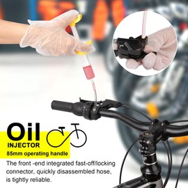 Bicycle Brake Bleed Kit Kit, Brake Change Hydraulic Disc Brake Metal Connector, for Shimano, Magura, Tektro, Sram Series, Mountain Bike, and Other Mineral Oil Brake Systems, Free Size