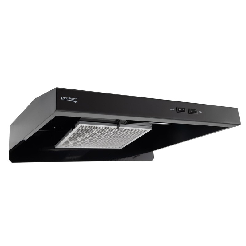 RecPro RV Stove Range Hood Vent | 22" Black |