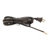 B&P Lamp® 8 Foot Black Cord Set W/Rotary On-Off Switch,