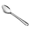 E-far 12-Piece Stainless Steel Hammered Dinner Spoons Set, Modern Silver
