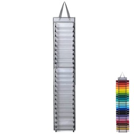 LZYKJGS Vinyl Roll Organiser, Vinyl Roll Holder, Vinyl Storage Holder, Wrapping Paper Storage, with 24 Compartments, for Storing Paper, Gift Wrapping Paper, Cross Stitch Embroidery (Grey)