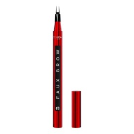L'Oréal Paris Faux Brow Delineador de Cejas con Pincel de Doble Punta, Efecto pelo a pelo para cejas más rellenas hasta por 2 días