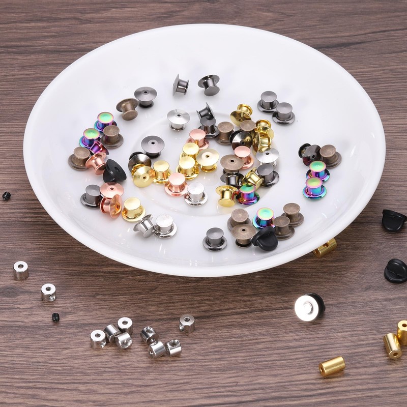 sourcing map 20pcs Pin Backs Locking Pin Locking Pin Keepers