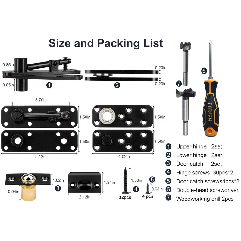 Hidden Pivot Hinge for Secret Door & Hidden Bookcase,570Lbs Load-Bearing,360°Rotation