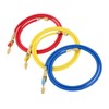 Refrigerant A/C Charging Hoses with Ball Valves, 3-Color 60" R410A