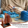 Rumexeng Wooden Yarn Holder with Phone Stand, Wooden Yarn Spool