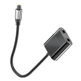 LALAFINA Optical Audio Splitter Durable Fiber Optical Splitter for Easy Connectivity Compact Design for Home Theater High Conductivity Corrosion Resistance