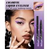 Purple Matte Liquid Eyeliner, Highly Pigmented Eyeliner, Waterproof, Smudge-proof
