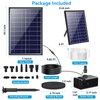 POPOSOAP Solar Fountain Pump with 3600mAh Battery Backup, 8W Solar