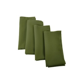 LA Linen 4-Pack Poly Blend Napkin - Soft Cloth Napkins - Washable Reusable Napkins - Stain and Wrinkle Resistance – Dinner Napkins – Wedding Napkins – Napkins for Parties - 18x18 - Sage Dark