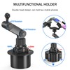 Dual Phone Holder for Car Cup Holder, 360 Degree Rotatable